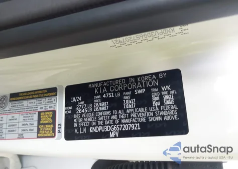 2025 Kia Sportage Hybrid Lx z USA, uszkodzony, nr VIN KNDPU3DG6S7207921